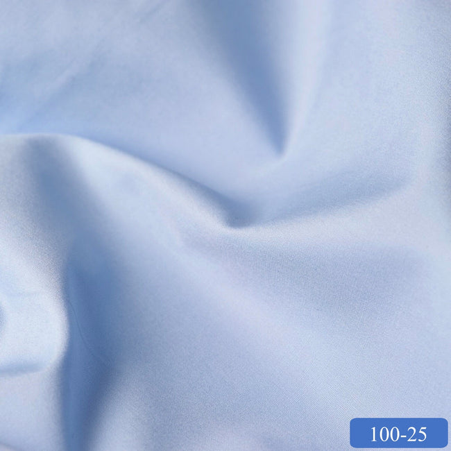 POPLIN 100-25/POPLIN 100/2 #5 Blue Super Fine 2-ply Cotton Shirting Fabric