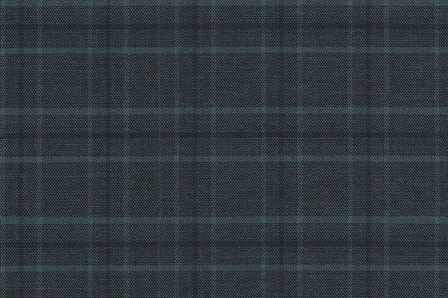 2199002/G1-22961 Teal with Navy Blue Check Vest Fabric