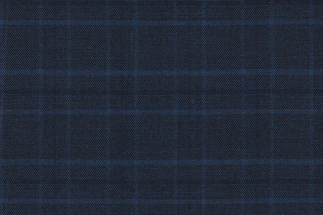 2199003/G1-22963 Blue with Navy Blue Check Pants Fabric