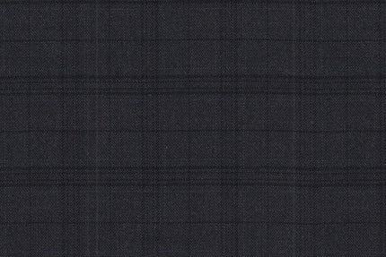 2199005/G1-22952 Dark Gray with Blue Check Jacket Fabric