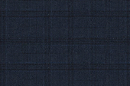 2199006/G1-22953 Navy Blue Check Jacket Fabric