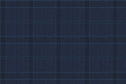2199009/G1-22950 Navy with Teal Blue Check Jacket Fabric