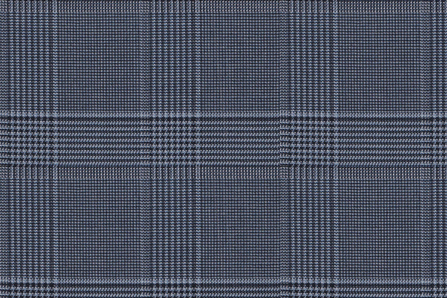 2199013/G1-22956 Blue & White Houndstooth Plaid Vest Fabric