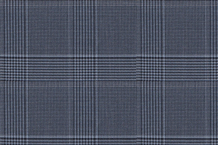 2199013/G1-22956 Blue & White Houndstooth Plaid Jacket Fabric