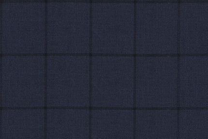 2199019/G1-22966 Navy Blue Windowpane Jacket Fabric