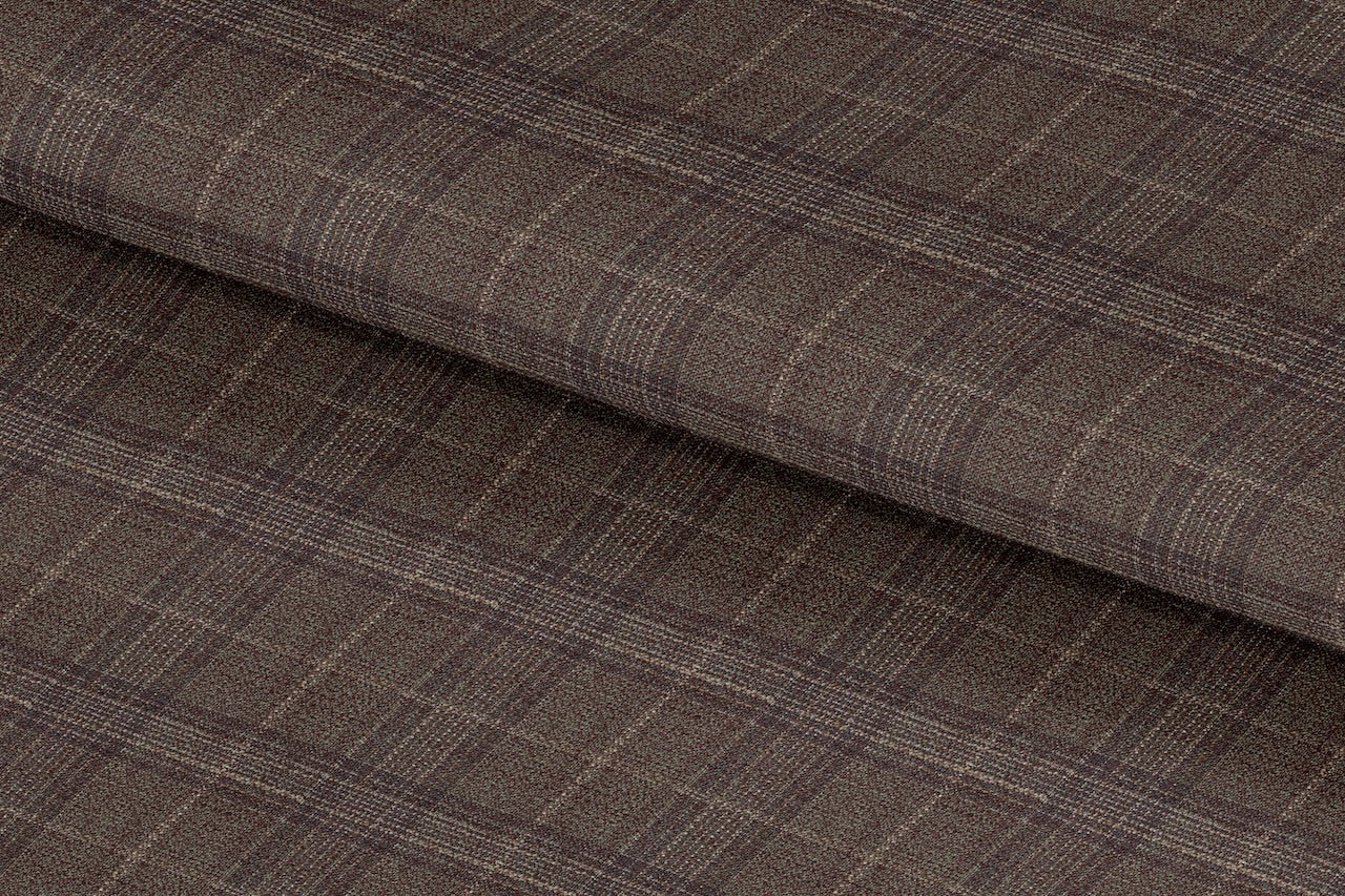 255135/G5-23110 Sage & Plum Check Linen Suit Fabric
