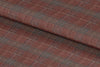 255136/G5-23112 Burnt Orange & Navy Check Linen Suit Fabric