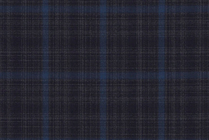 4849/G3-21727 Midnight Blue With Light Blue Windowpane Jacket Fabric