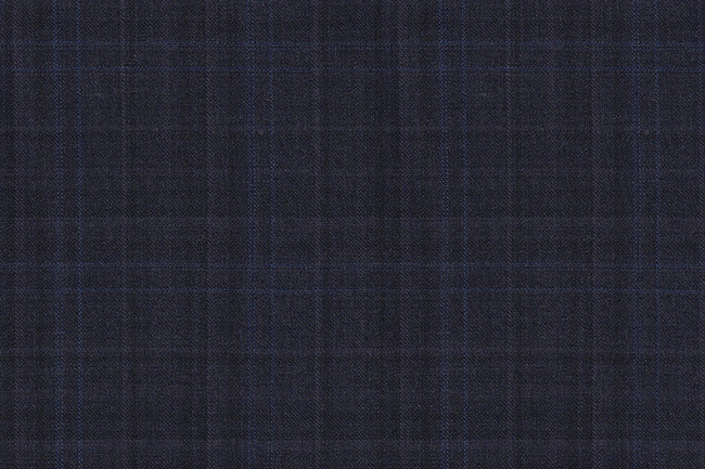 4854/G3-21732 Navy With Blue & Purple Check Vest Fabric