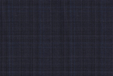 4854/G3-21732 Navy With Blue & Purple Check Jacket Fabric