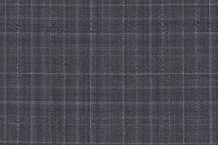 4856/G3-21734 Light Grey With Silver & Purple Check Jacket Fabric