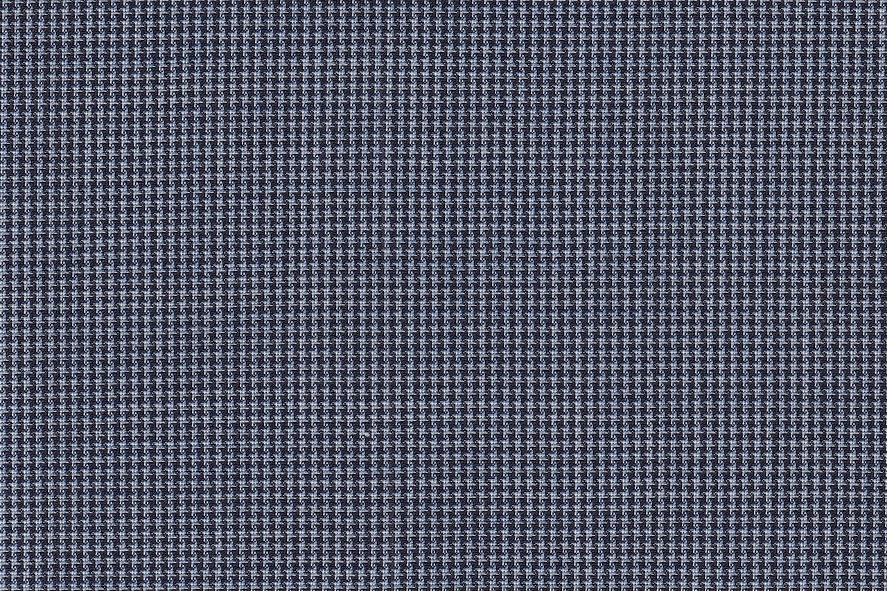 4860/G3-21738 Light Blue and Navy Houndstooth Suit Fabric