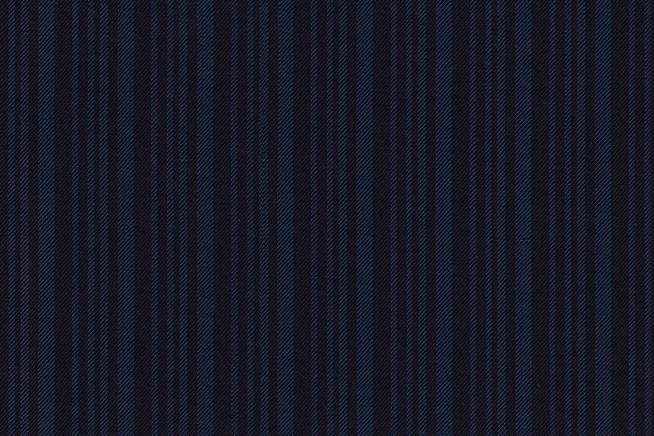 4863/G3-21741 Blue and Navy Stripe Suit Fabric