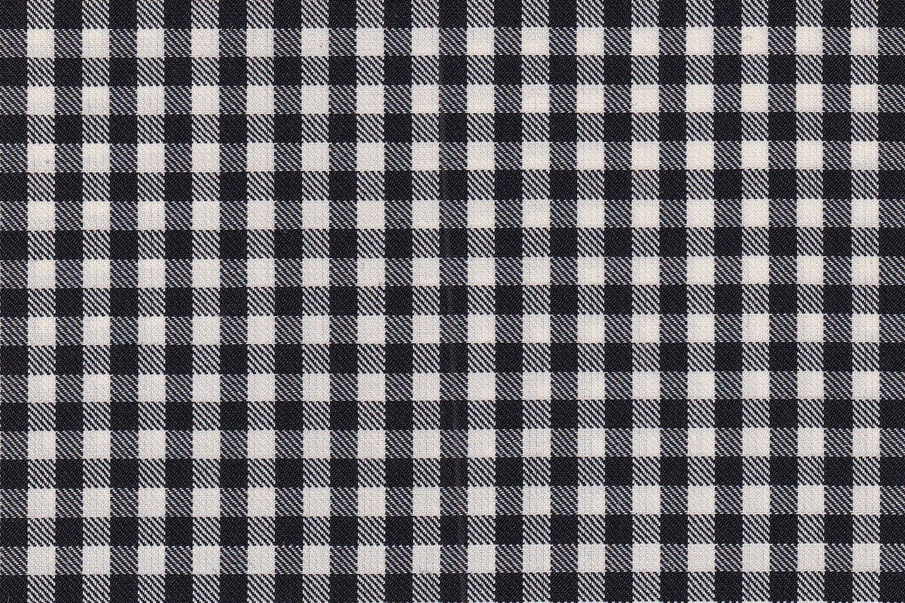 4864/G3-21742 Black & White Check Pants Fabric