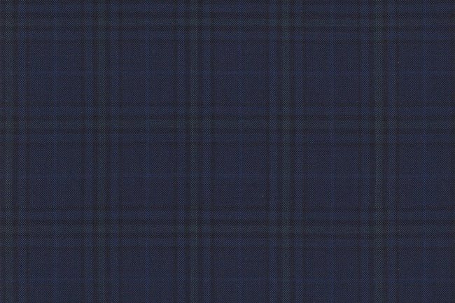 4868/G3-21746 Navy & Green Check Vest Fabric