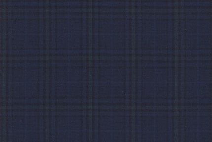 4868/G3-21746 Navy & Green Check Jacket Fabric