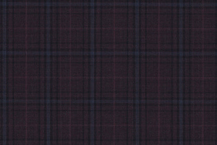 4869/G3-21747 Maroon & Light Blue Check Jacket Fabric