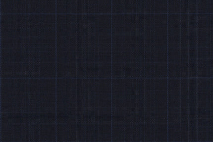 4871/G3-21749 Navy With Light Blue Windowpane Jacket Fabric