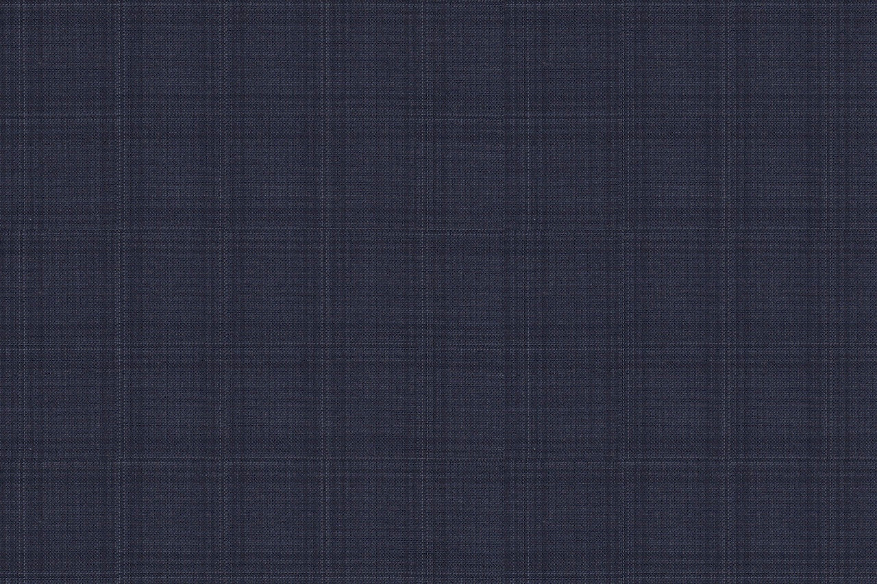 4873/G3-21751 Slate Blue With Navy Check Pants Fabric