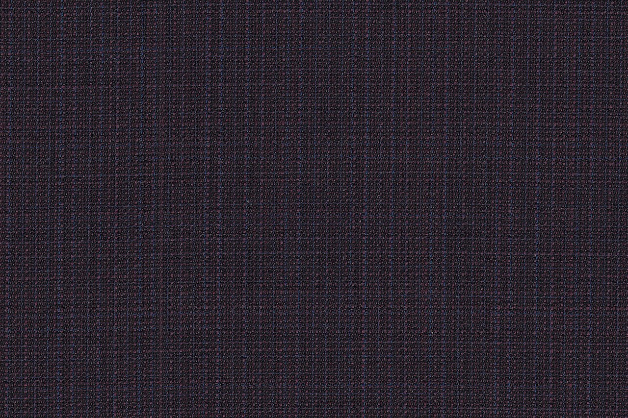 4875/G3-21753 Burgundy, Blue Sharkskin Dobby Vest Fabric