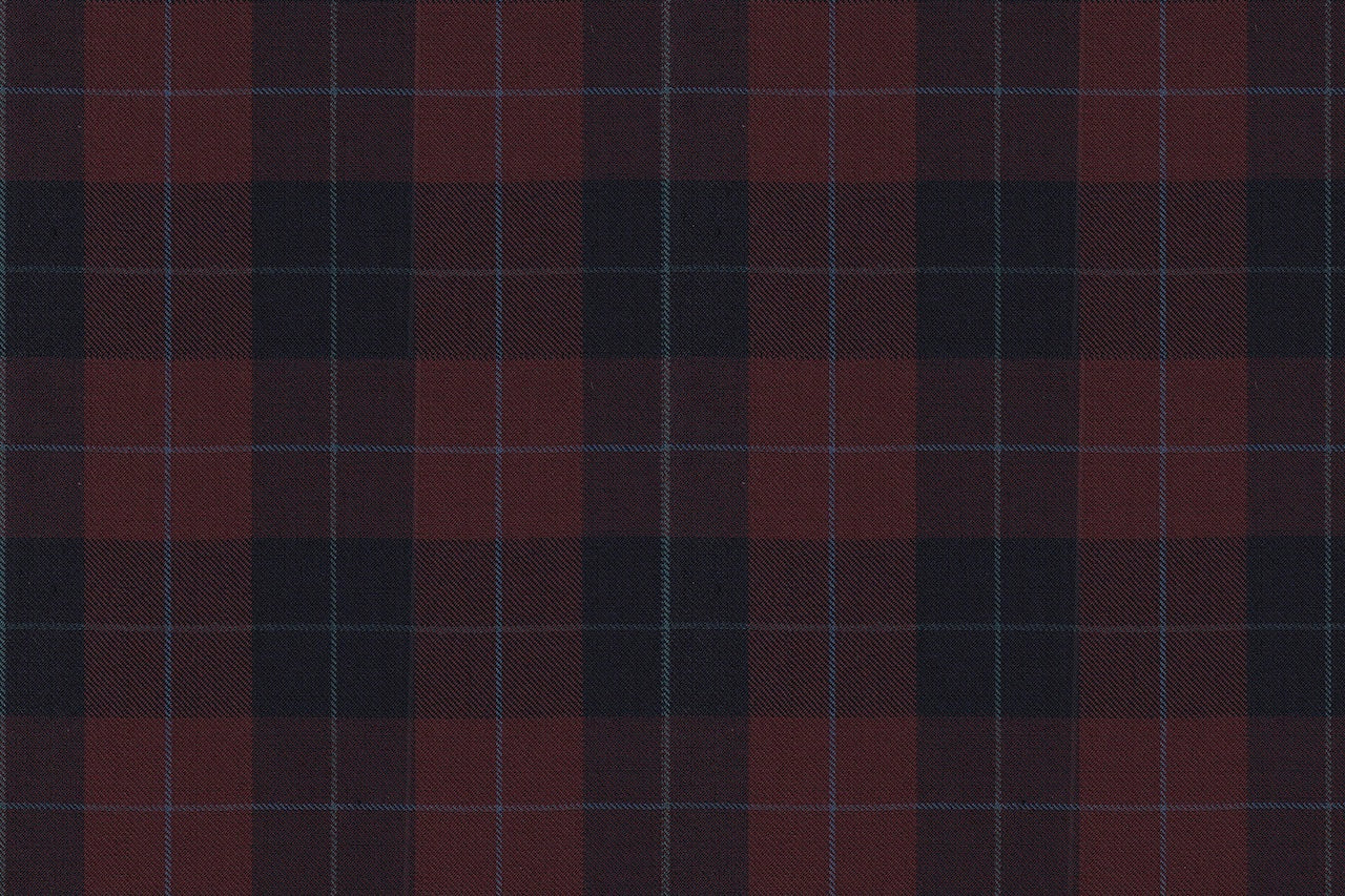 4879/G3-21757 Burgundy Tartan Check Vest Fabric