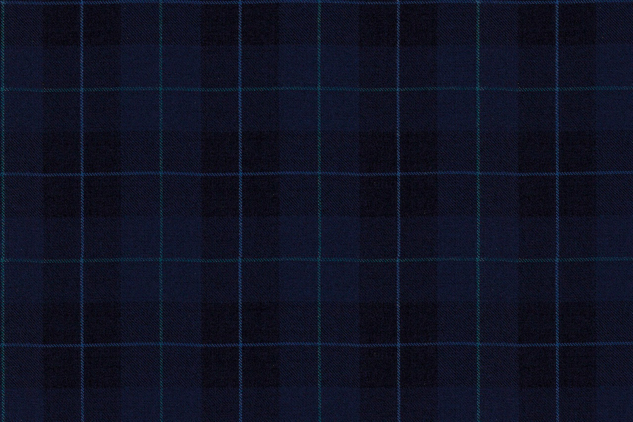 4881/G3-21759 Navy With Light Blue & Green Check Vest Fabric