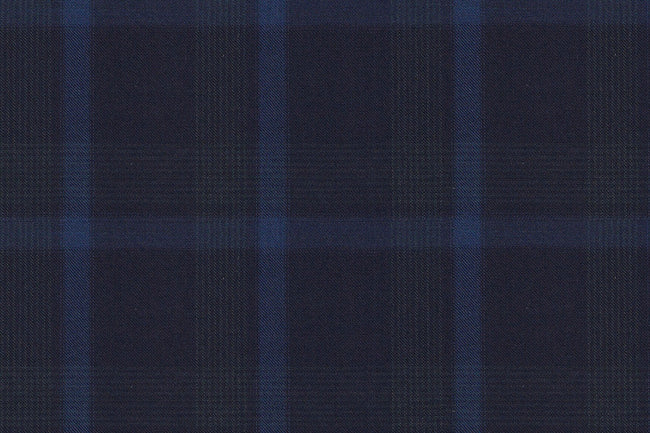 4882/G3-21760 Navy With Blue & Green Check Vest Fabric