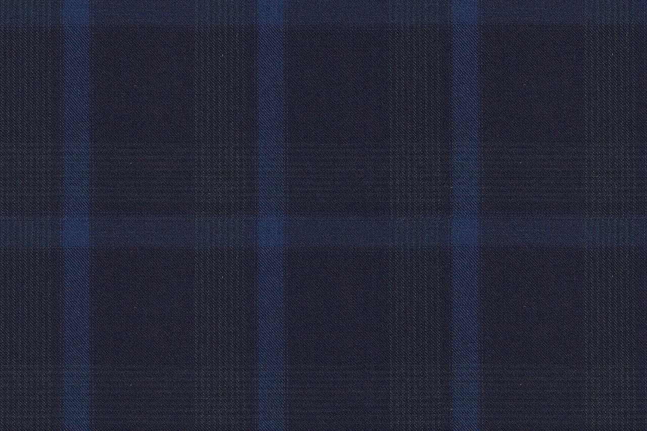 4882/G3-21760 Navy With Blue & Green Check Jacket Fabric