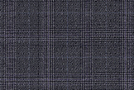 4893/G3-21772 Gray With Purple & Blue Check Jacket Fabric