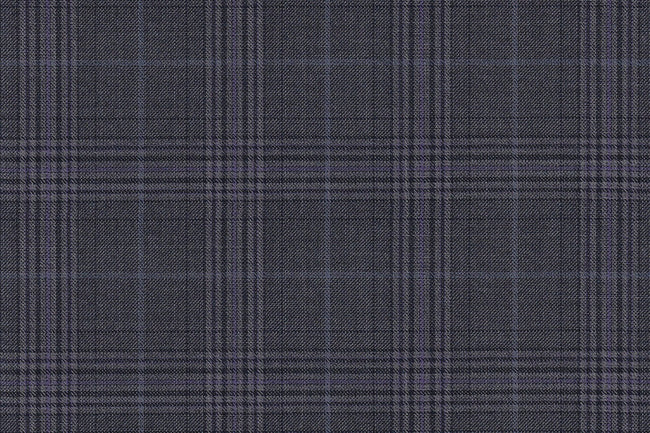 4893/G3-21772 Gray With Purple & Blue Check Vest Fabric