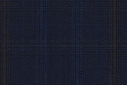 4895/G3-21774 Navy With Brown & Bronze Check Jacket Fabric