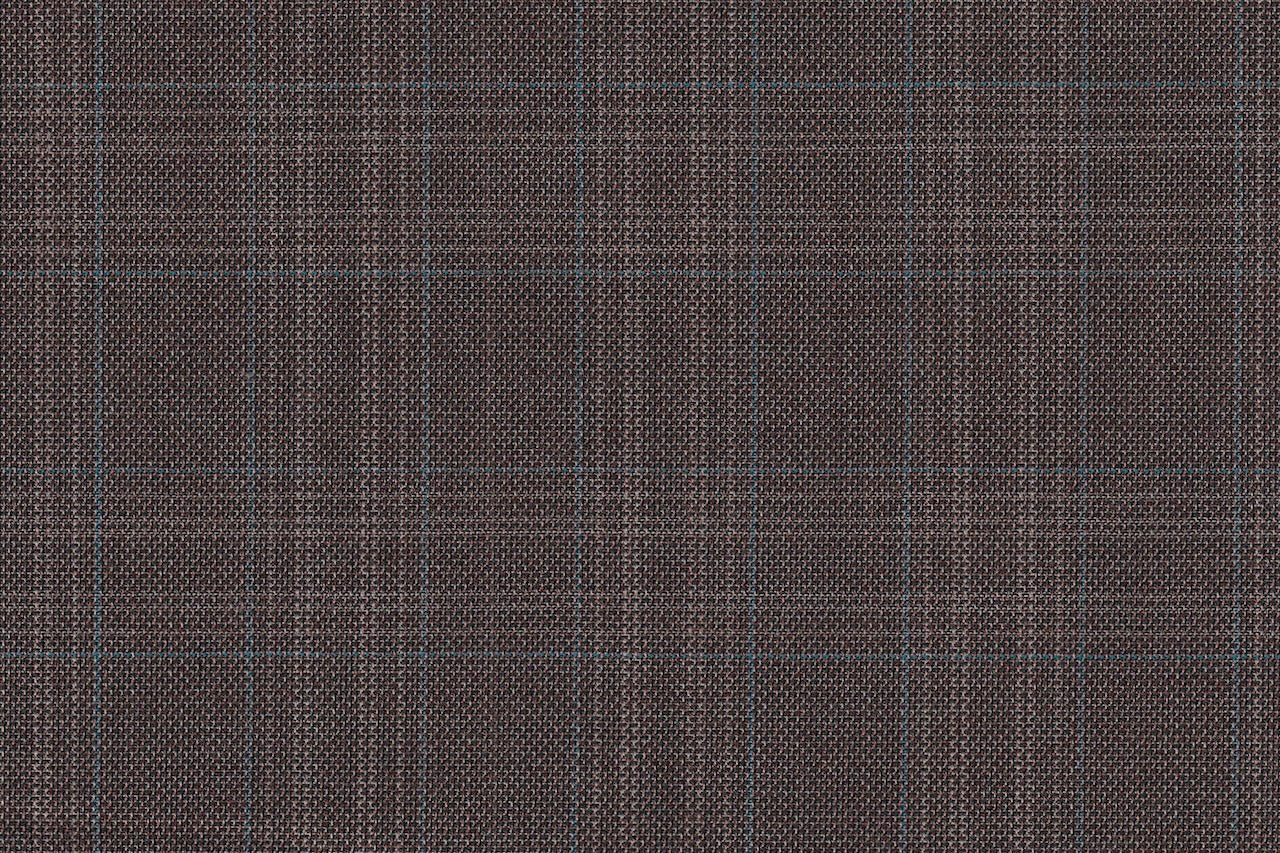 4897/G3-21776 Light Brown With Light Blue Check Vest Fabric