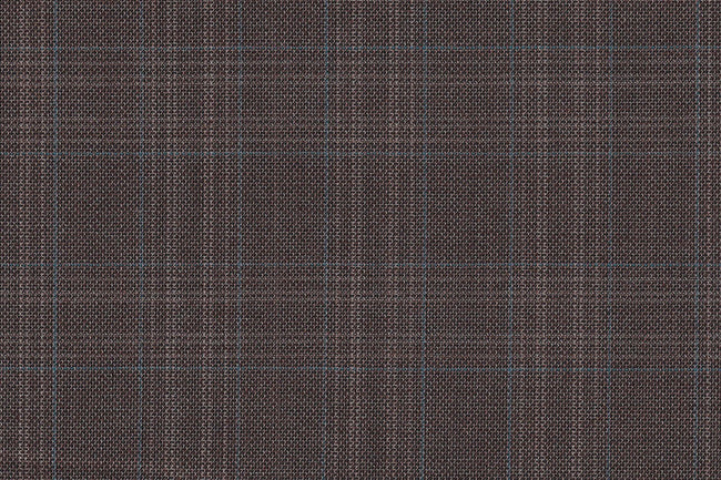 4897/G3-21776 Light Brown With Light Blue Check Vest Fabric