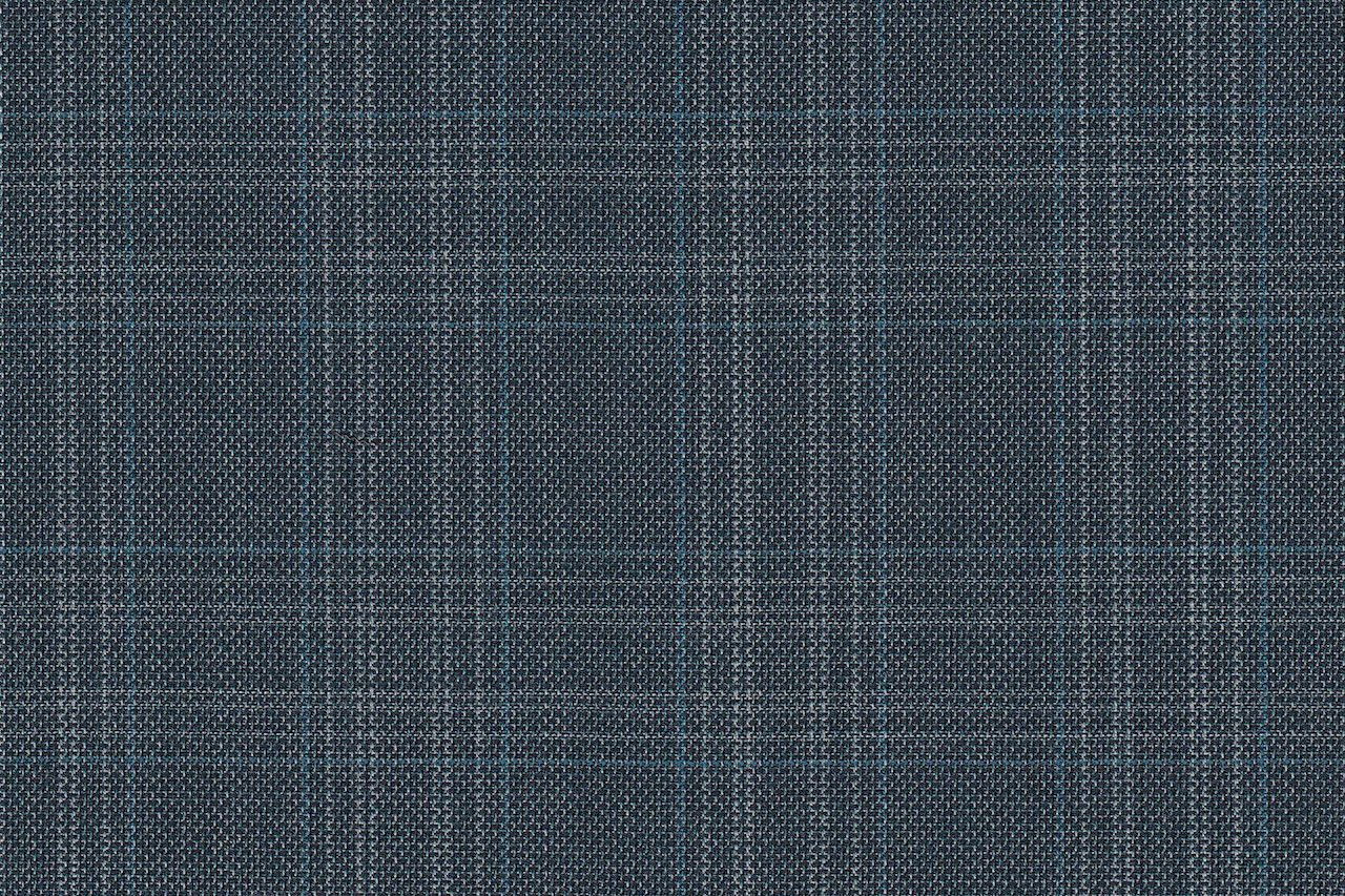 4898/G3-21777 Teal Green With Blue & White Check Jacket Fabric