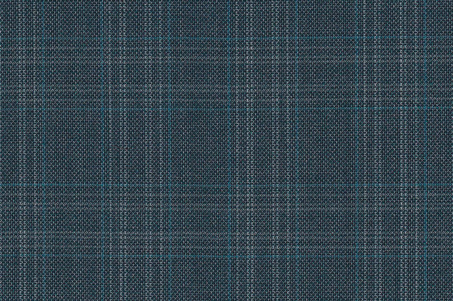 4898/G3-21777 Teal Green With Blue & White Check Vest Fabric