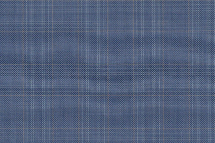 4899/G3-21778 Baby Blue With Tan Check Jacket Fabric