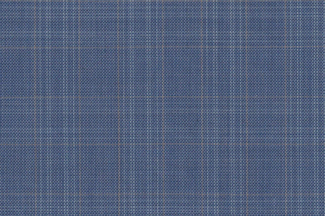 4899/G3-21778 Baby Blue With Tan Check Vest Fabric