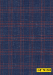 701301/P3-22098 Royal Blue With Red Check Suit Fabric