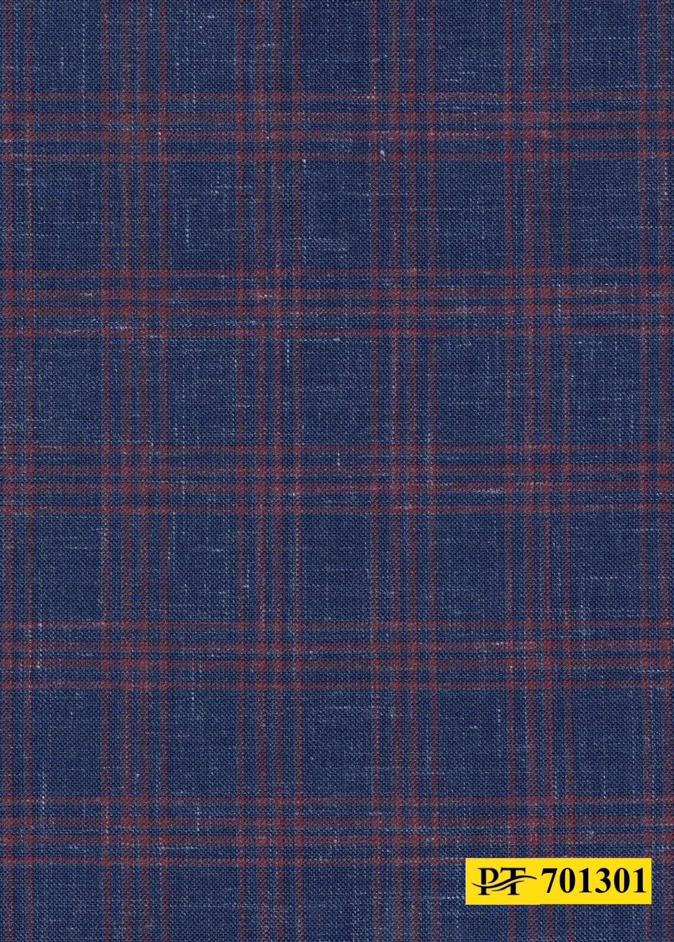 701301/P3-22098 Royal Blue With Red Check Suit Fabric