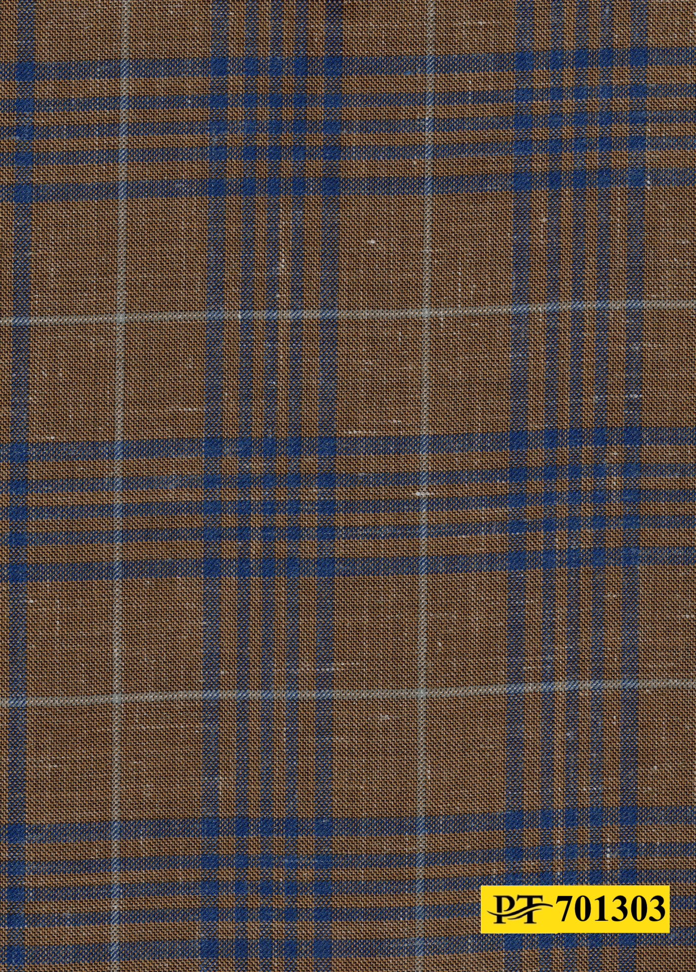 701303/P3-22100 Copper With Blue Check Jacket Fabric