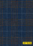 701304/P3-22101 Navy With Brown & Light Blue Check Suit Fabric