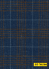 701304/P3-22101 Navy With Brown & Light Blue Check Suit Fabric