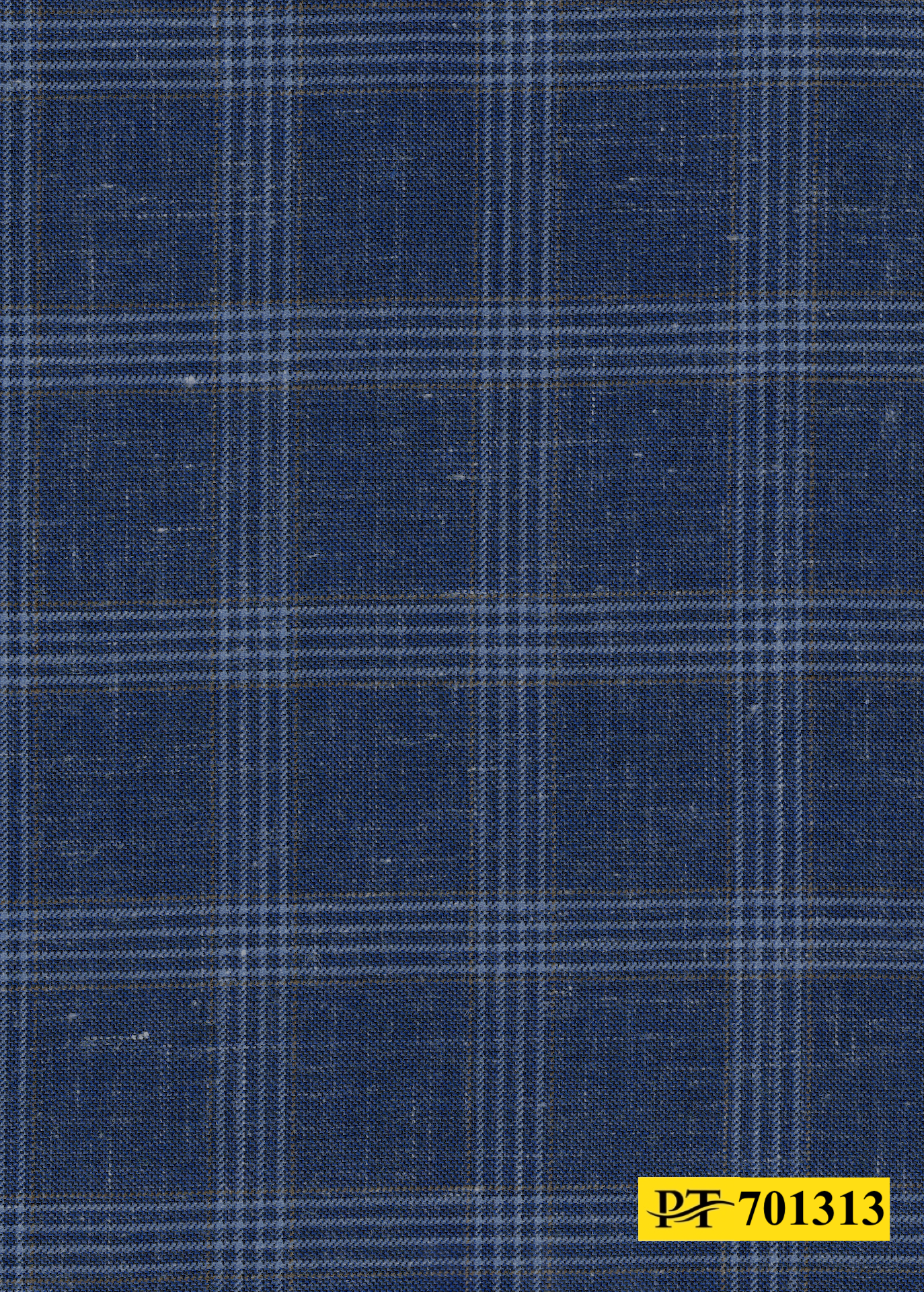 701313/P3-22110 Royal Blue With Light Blue & Brown Check Jacket Fabric