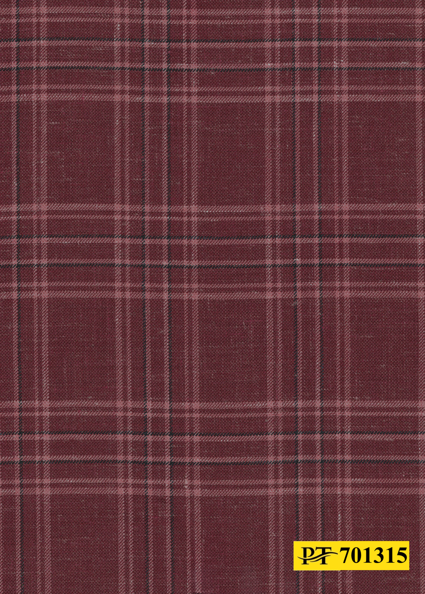 701315/P3-22112 Burgundy With Black & Light Pink Check Jacket Fabric