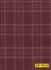 701315/P3-22112 Burgundy With Black & Light Pink Check Jacket Fabric