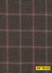 701322/P3-22119 Chocolate Brown With Red Check Jacket Fabric