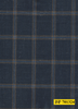 701324/P3-22121 Navy With Brown Check Jacket Fabric
