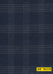 701335/P3-22132 Navy & Tan Check Jacket Fabric
