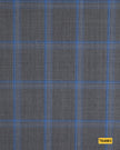 704001/P3-17856 Grey With Blue Check Jacket Fabric