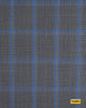 704001/P3-17856 Grey With Blue Check Jacket Fabric